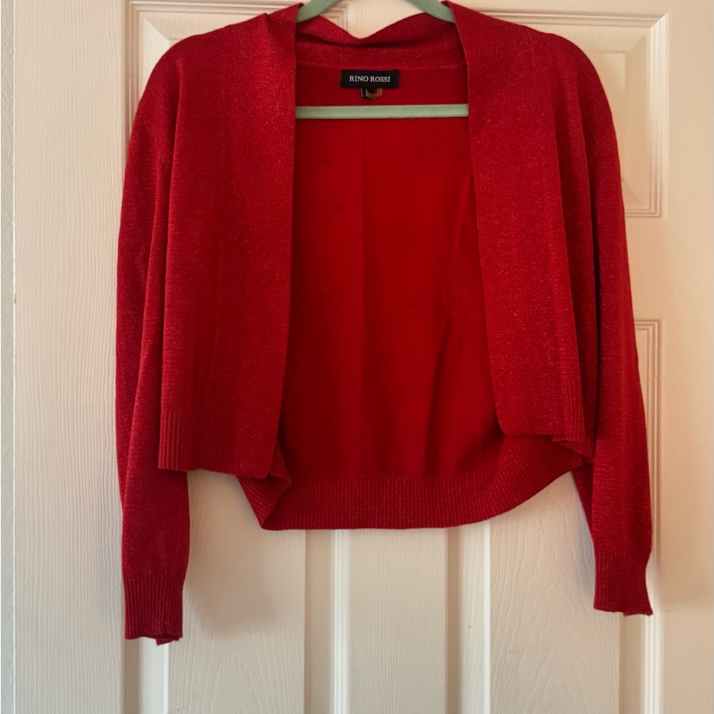 Women's Red Shimmering Sweater